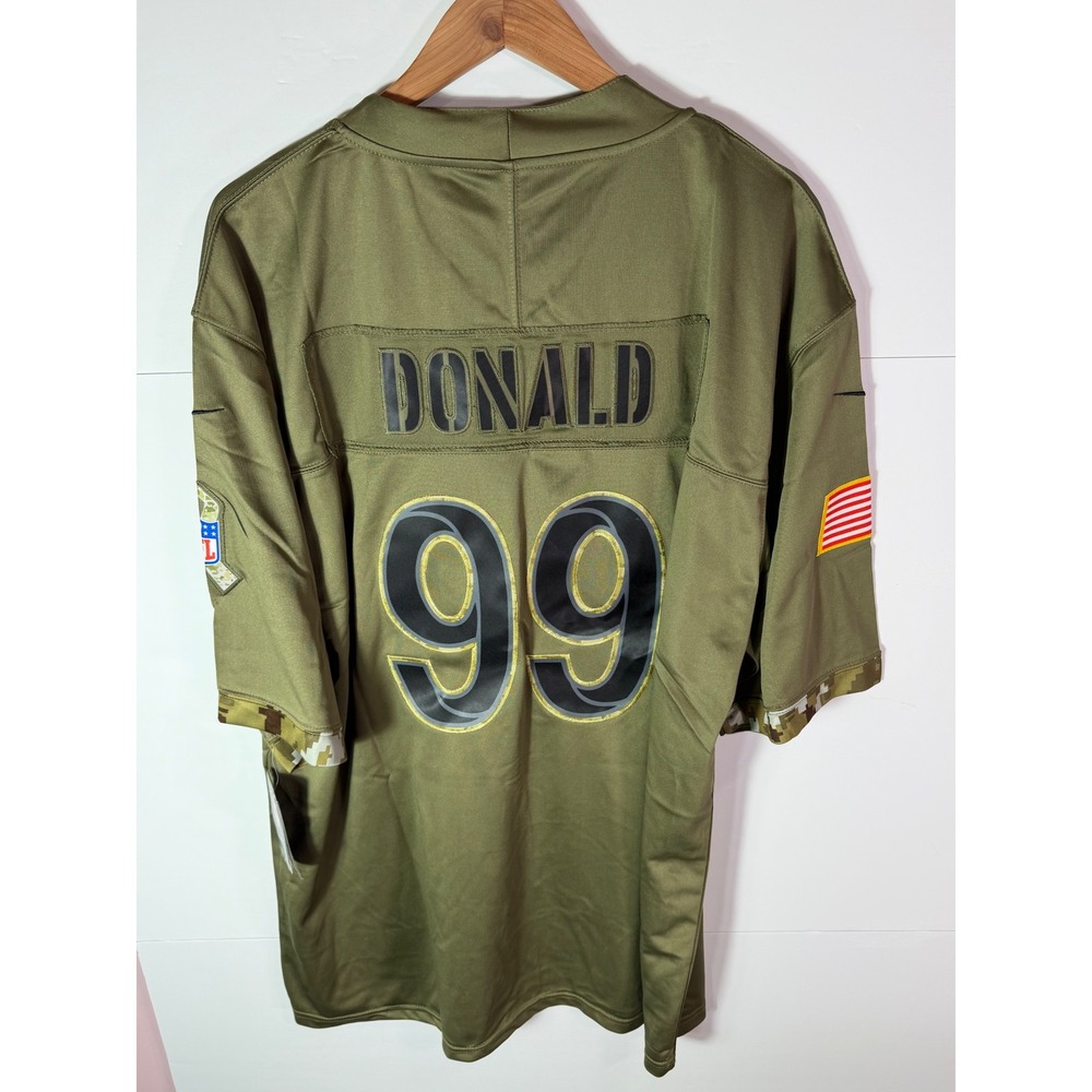 Nike Los Angeles Rams Aaron Donald 99 Salute to Service Jersey Olive 3XL NEW